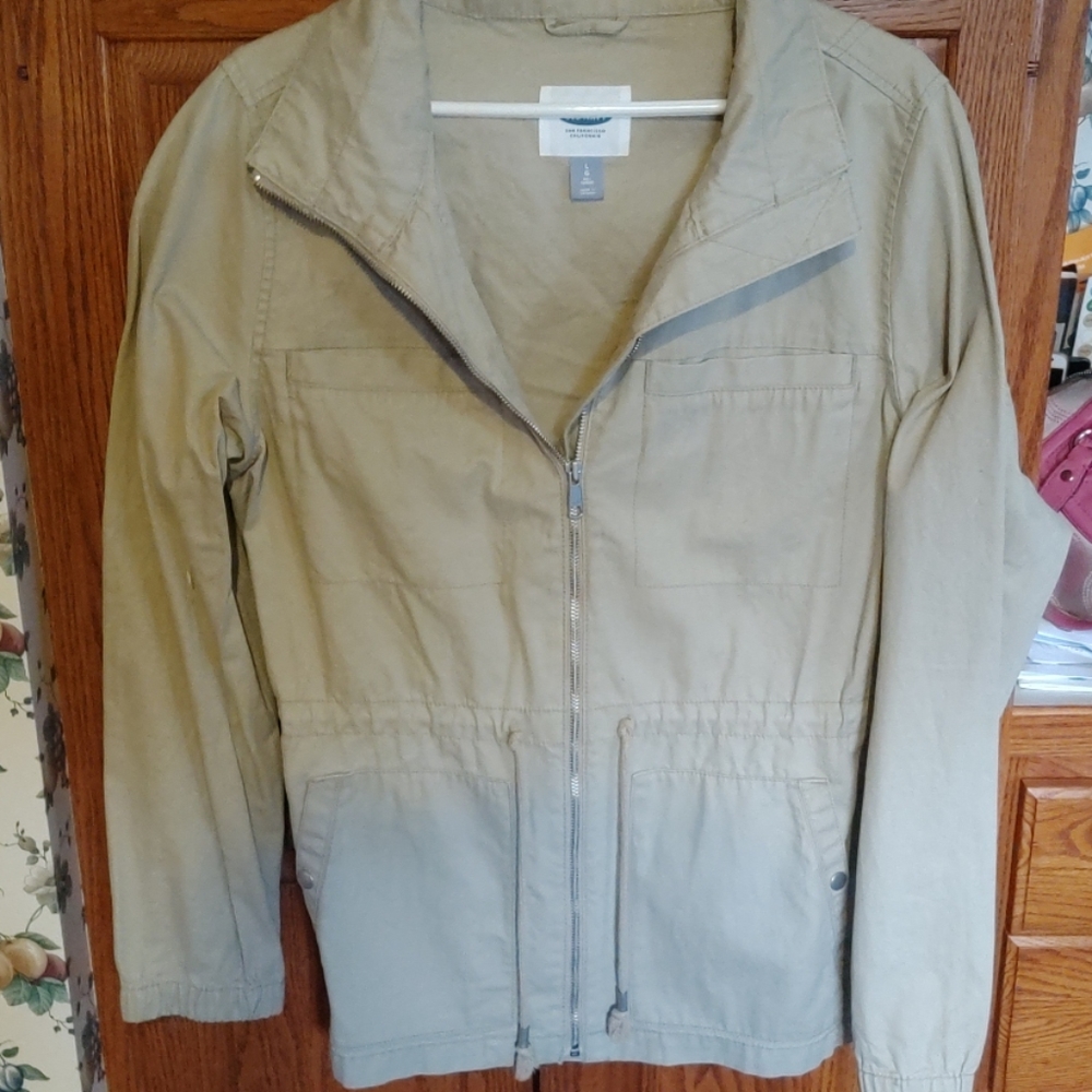 Old Navy Tan Cargo Jacket  Large